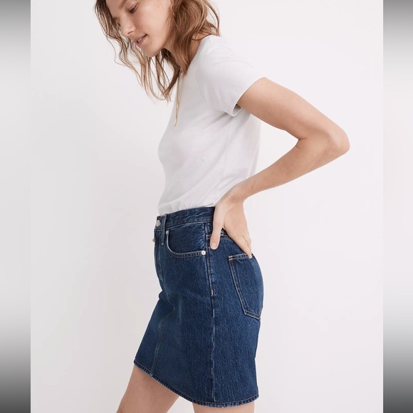 🎉HPx2🎉 Madewell Denim High-Waist Straight Mini Skirt. - Picture 2 of 6